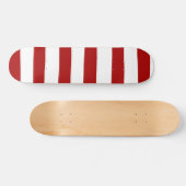 Rote und weiße Streifen Skateboard (Horizontal)