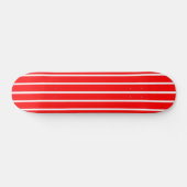 Rote und weiße Streifen Skateboard (Horizontal)