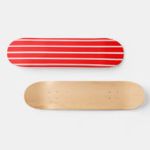 Rote und weiße Streifen Skateboard (Horizontal)