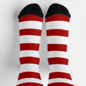 Rote und weiße Streifen Socken (Oben)
