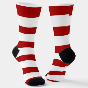 Rote und weiße Streifen Socken