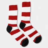 Rote und weiße Streifen Socken (Rechts)