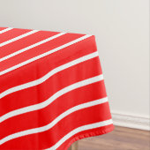 Rote und weiße Streifen Tischdecke (Beispiel)