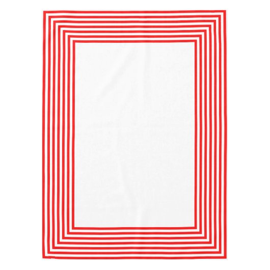 Rote und weiße Streifen Tischdecke (Vorderseite)