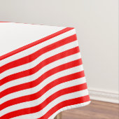 Rote und weiße Streifen Tischdecke (Beispiel)