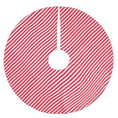 Rote und weiße Streifen Weihnachtsbaumrock Polyester Weihnachtsbaumdecke (Vorderseite)