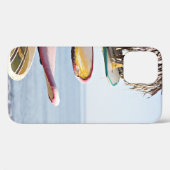 Rote und weiße Surfbretter in einem braunen Holzge Case-Mate iPhone Hülle (Rückseite (Horizontal))