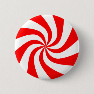 rote und weiße Süßigkeiten Button