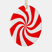 Rote und weiße Süßigkeiten Keramik Ornament (Rechts)