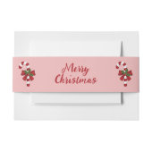 Rote und weiße Süßigkeiten und frohe Weihnachtsbes Einladungsbanderole (Vorderseite Beispiel)