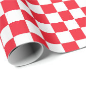 Rote und weiße Tafel Geschenkpapier (Rolleneckpunkt)
