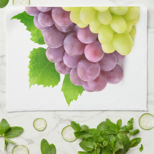 Rote und weiße Trauben Geschirrtuch (Gefaltet)