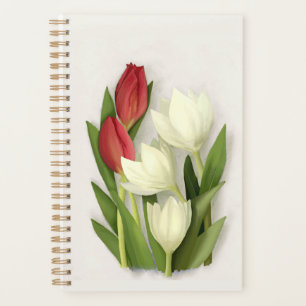 Rote und weiße Tulips Planer