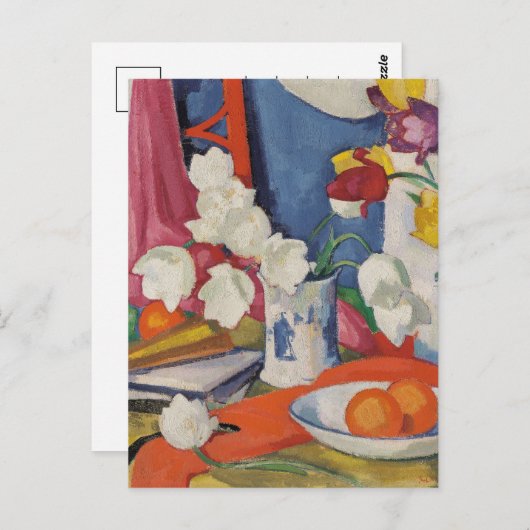 Rote und weiße Tulpen | Samuel John Peploe Postkarte (Vorne/Hinten)