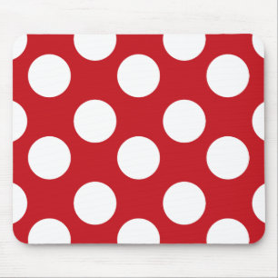Rote und weiße Tupfen-Mausunterlage Mousepad