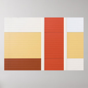 Rote und weiße Tür Poster