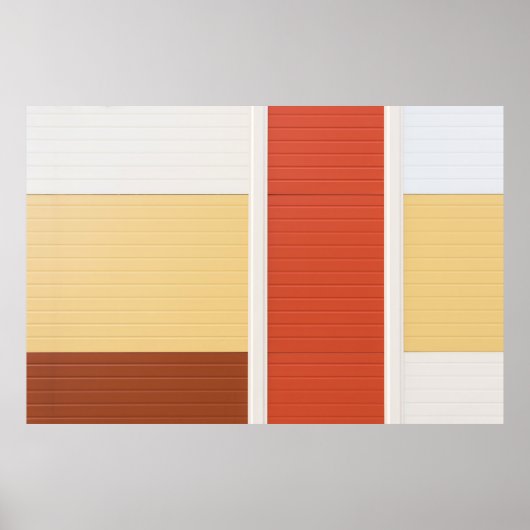 Rote und weiße Tür Poster (Vorne)