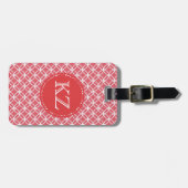 Rote und weiße Unendlichkeitskreise Gepäckanhänger (Vorderseite horizontal)