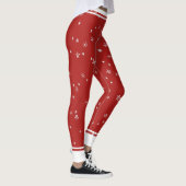 Rote und weiße US Flagge Leggings (Rechts)