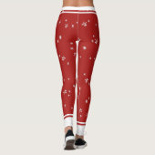 Rote und weiße US Flagge Leggings (Rückseite)