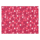 Rote und weiße Valentine Herz Muster Tablette Tischdecke (Vorderseite (Horizontal))