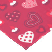Rote und weiße Valentine Herz Muster Tablette Tischdecke (Schrägansicht)