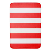 Rote und weiße vertikale Streifen Badematte (Vorderseite Vertikal)
