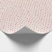 Rote und weiße Wasserfarben Polka Dots Holiday Geschenkpapier (Ecke)