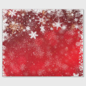 "Rote und weiße Weihnachten" Geschenkpapier (Flach)