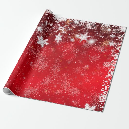 "Rote und weiße Weihnachten" Geschenkpapier (Ungerollt)