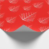 Rote und weiße Weihnachtsbäume Geschenkpapier (Ecke)