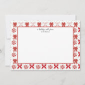 Rote und weiße Weihnachtsbäume Mitteilungskarte (Vorderseite)