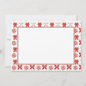 Rote und weiße Weihnachtsbäume Mitteilungskarte (Rückseite)