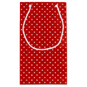 Rote und weiße Weihnachtsbaumen Geschenktasche Kleine Geschenktüte (Rückseite)