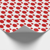 Rote und weiße Weihnachtsblase Geschenkpapier (Ecke)