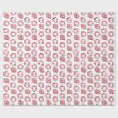 Rote und weiße Weihnachtsbonbons Geschenkpapier (Flach)