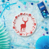 Rote und weiße Weihnachtsgebäck Pappteller (Party)