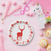 Rote und weiße Weihnachtsgebäck Pappteller (Party)