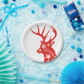 Rote und weiße Weihnachtsgebäck Pappteller (Party)