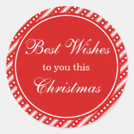 Rote und weiße Weihnachtsgeschenke Aufkleber für W