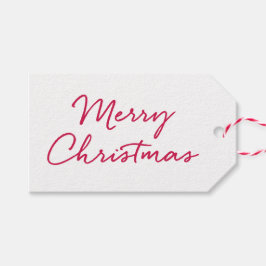 Rote und weiße Weihnachtsgeschenke Tag Geschenkanhänger