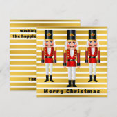 Rote und weiße Weihnachtskarte personalisieren Dankeskarte (Vorne/Hinten)