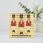 Rote und weiße Weihnachtskarte personalisieren Dankeskarte (Stehend Vorderseite)