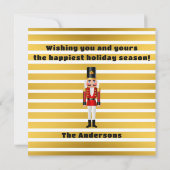 Rote und weiße Weihnachtskarte personalisieren Dankeskarte (Rückseite)