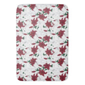 Rote und weiße Weihnachtslilien Badematte (Vorderseite Vertikal)