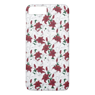 Rote und weiße Weihnachtslilien Case-Mate iPhone Hülle