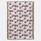 Rote und weiße Weihnachtslilien Decke (Vorderseite Vertikal)