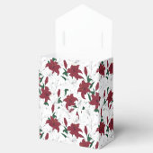 Rote und weiße Weihnachtslilien Geschenkschachtel (Geöffnet)