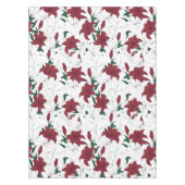 Rote und weiße Weihnachtslilien Tischdecke (Vorderseite)