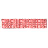 Rote und weiße Weihnachtsmesse Isle Pattern Kurzer Tischläufer (Horizontal)